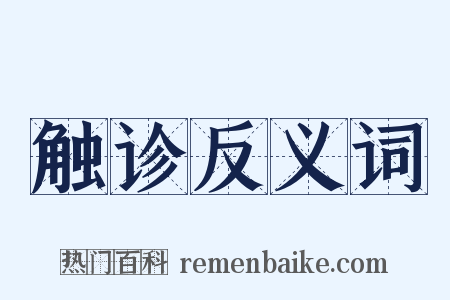 触诊反义词是什么意思的图片